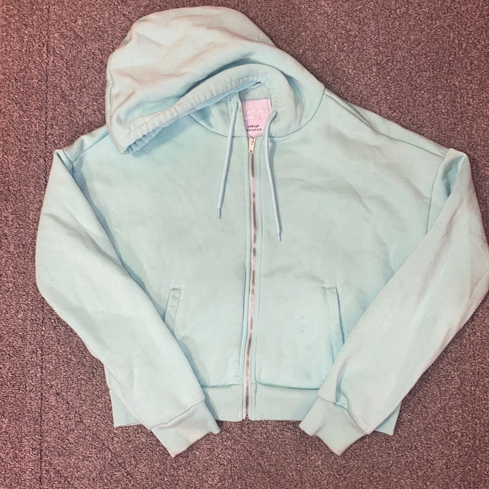 Charlotte Russe Refuge Athletics Turquoise Hoodie